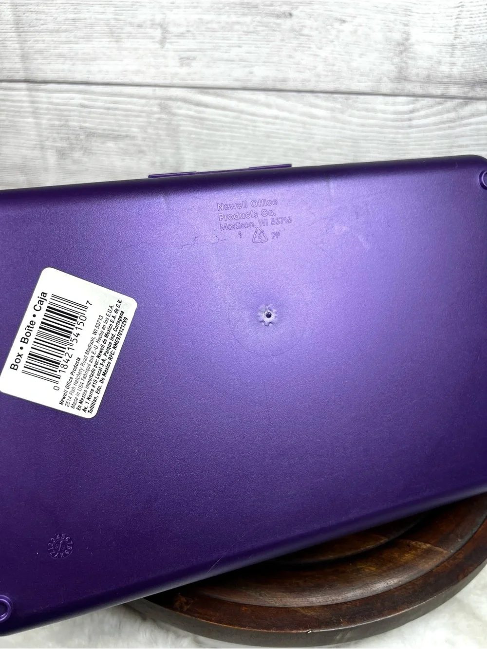 Vintage Large Spacemaker Pencil Pen Box Purple Plastic Storage Case 90s USA